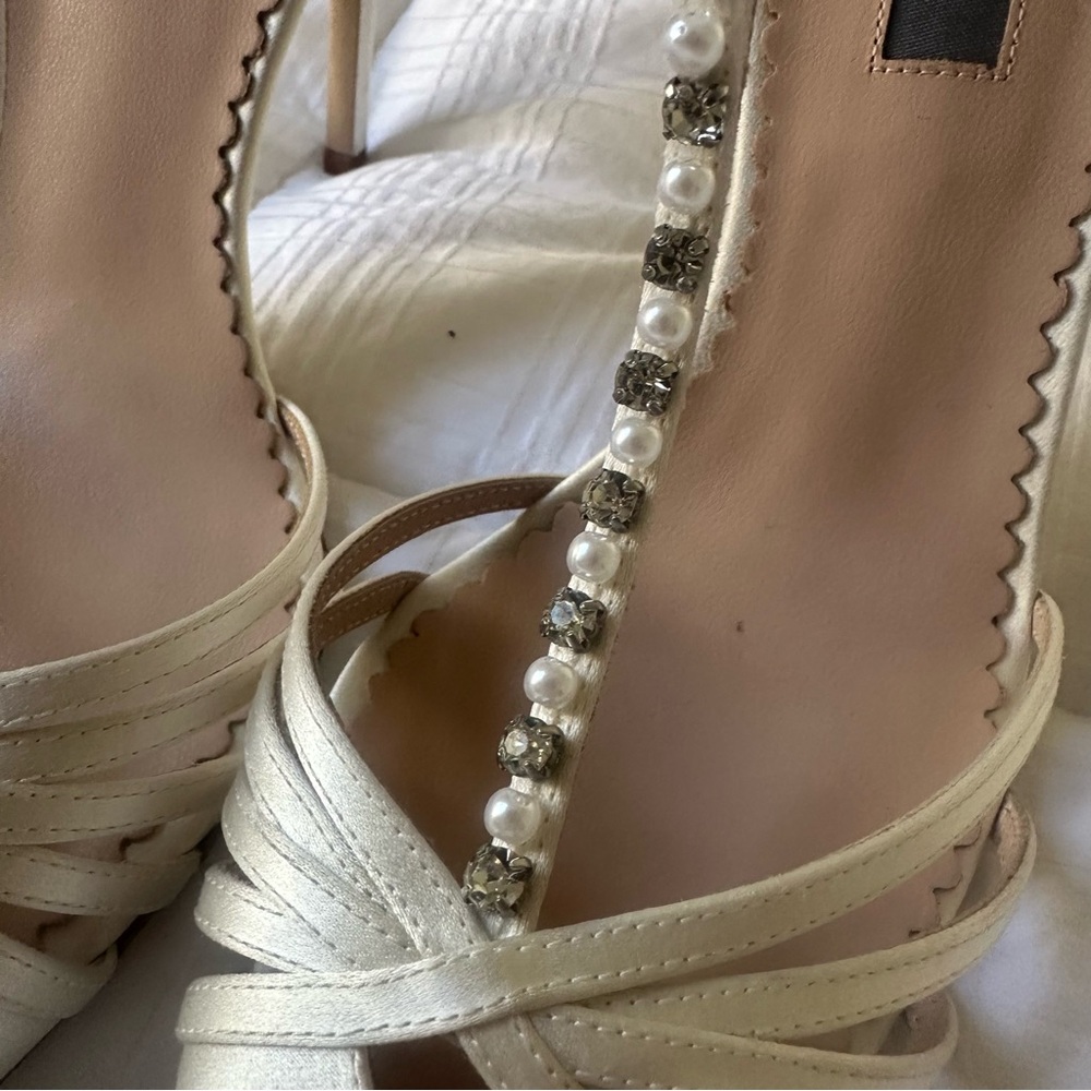 SJP satin wedding heels - Picture 4 of 6